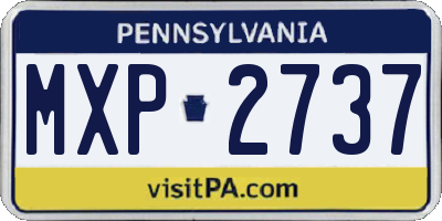 PA license plate MXP2737