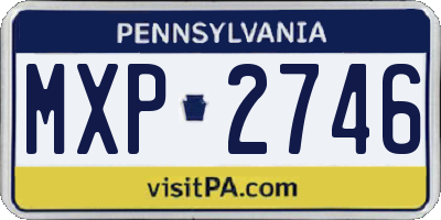PA license plate MXP2746
