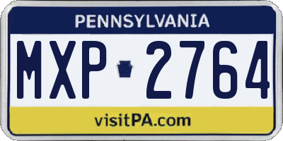PA license plate MXP2764