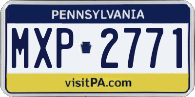 PA license plate MXP2771