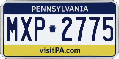 PA license plate MXP2775