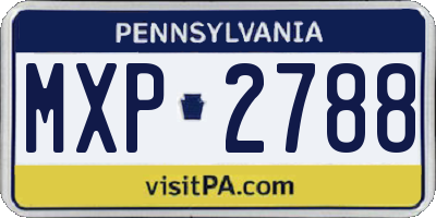 PA license plate MXP2788