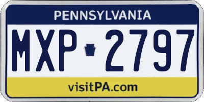 PA license plate MXP2797