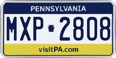 PA license plate MXP2808