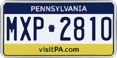PA license plate MXP2810