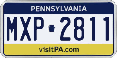 PA license plate MXP2811