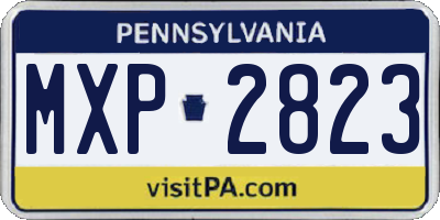 PA license plate MXP2823