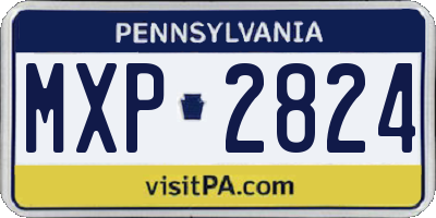 PA license plate MXP2824