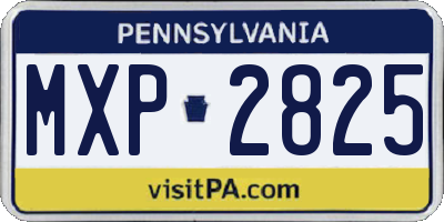PA license plate MXP2825