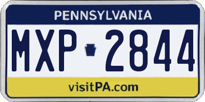 PA license plate MXP2844