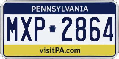 PA license plate MXP2864
