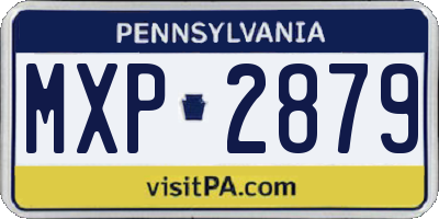 PA license plate MXP2879