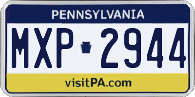 PA license plate MXP2944
