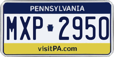 PA license plate MXP2950
