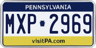 PA license plate MXP2969
