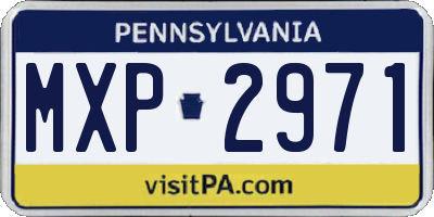 PA license plate MXP2971