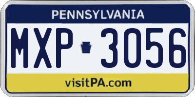 PA license plate MXP3056