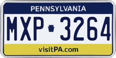 PA license plate MXP3264