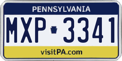 PA license plate MXP3341
