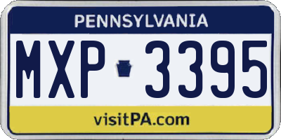 PA license plate MXP3395