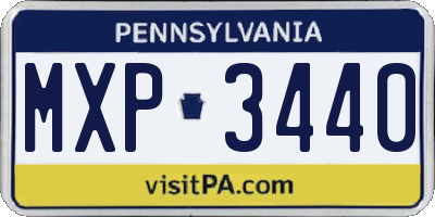 PA license plate MXP3440