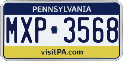 PA license plate MXP3568