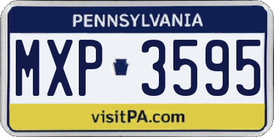 PA license plate MXP3595