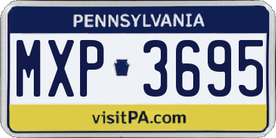 PA license plate MXP3695