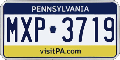 PA license plate MXP3719