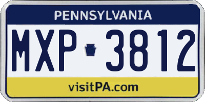 PA license plate MXP3812