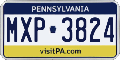 PA license plate MXP3824