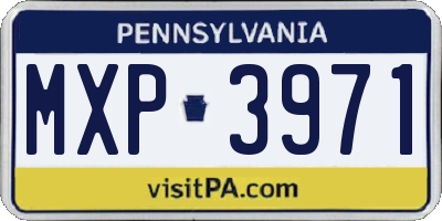 PA license plate MXP3971