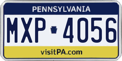 PA license plate MXP4056