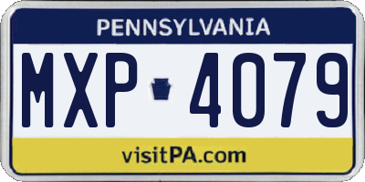 PA license plate MXP4079