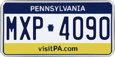 PA license plate MXP4090