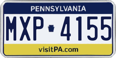 PA license plate MXP4155