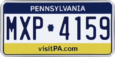 PA license plate MXP4159