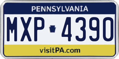 PA license plate MXP4390
