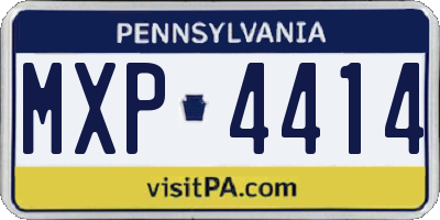 PA license plate MXP4414