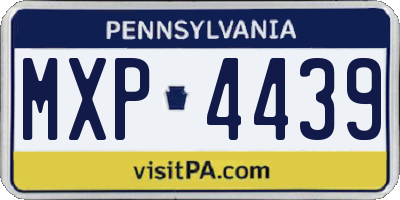 PA license plate MXP4439