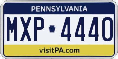 PA license plate MXP4440