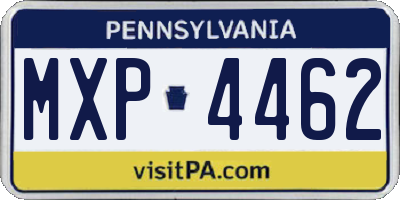 PA license plate MXP4462