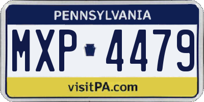 PA license plate MXP4479