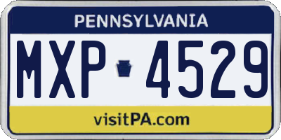 PA license plate MXP4529