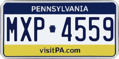 PA license plate MXP4559
