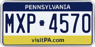 PA license plate MXP4570