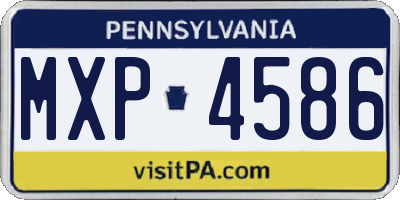 PA license plate MXP4586