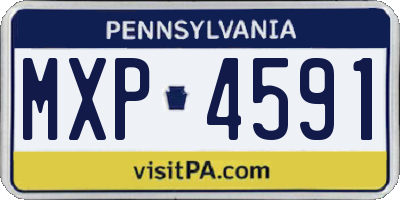 PA license plate MXP4591