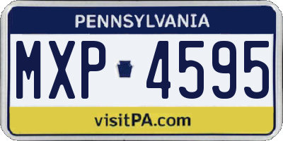 PA license plate MXP4595