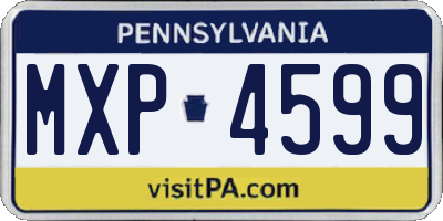 PA license plate MXP4599